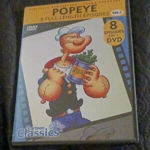 Popeye Cartoon Classics DVD - 8 Full-Length Episodes